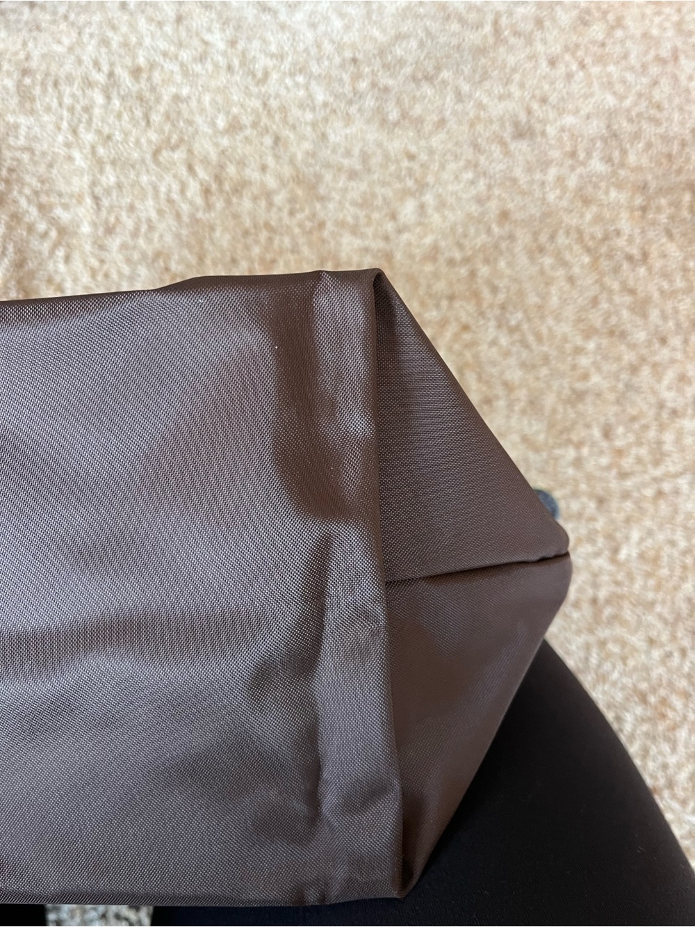 Longchamp Le Pliage Small Top-Handle Tote in Brown w/silver hardware Great! - Picture 11 of 16